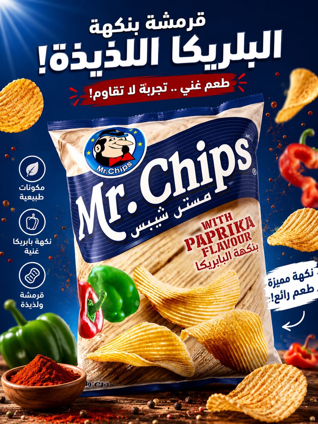 مستر شيبس بابريكا 80غ