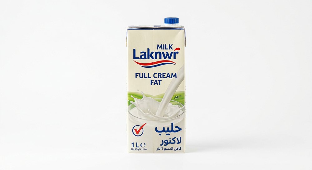 حليب لاكنور كامل الدسم 1 لتر
