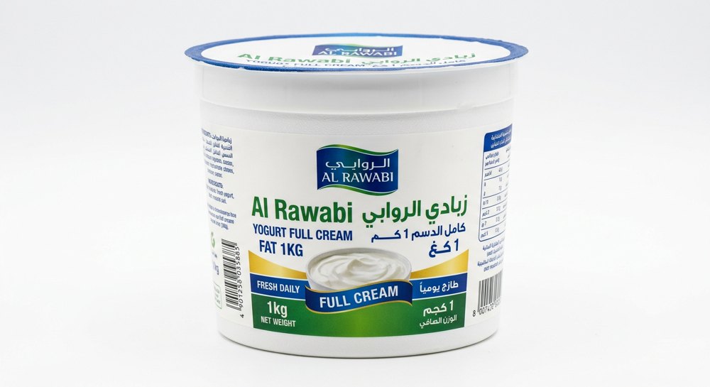 زبادي الروابي كامل الدسم 1 كغ