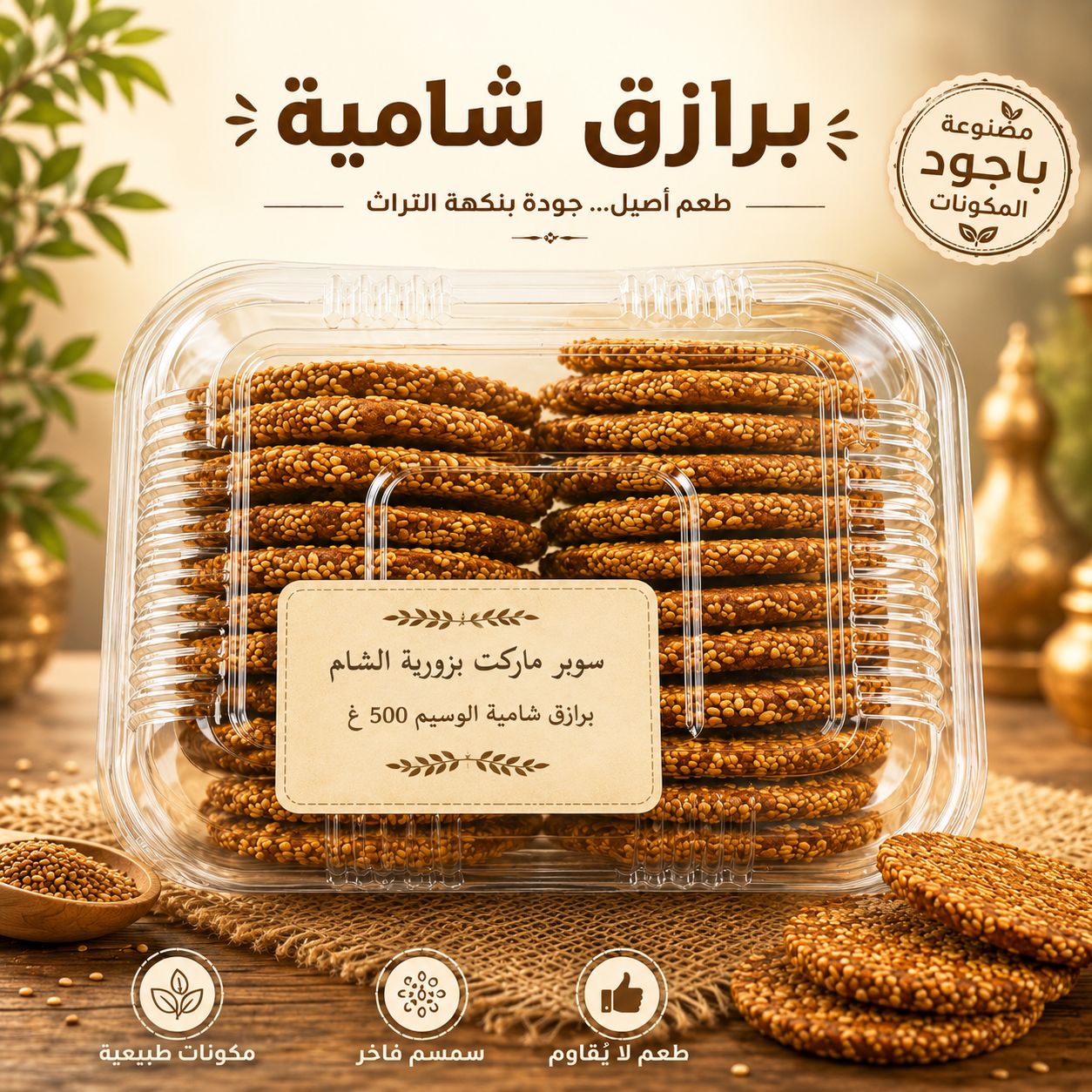 برازق شامية الوسيم 500 غ