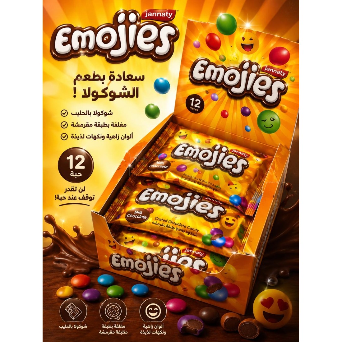 شوكولا جنتى ايموجيز 25 غ