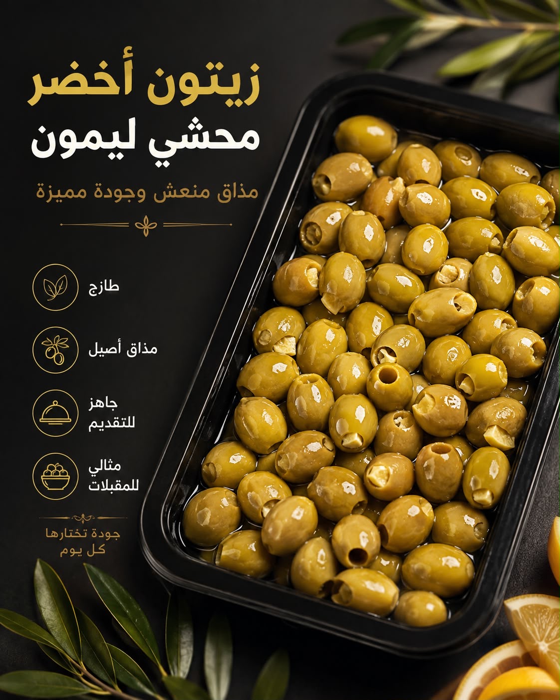 زيتون محشي ليمون