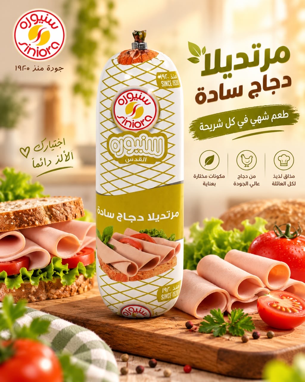 مرتديلا دجاج سنيورة سادة