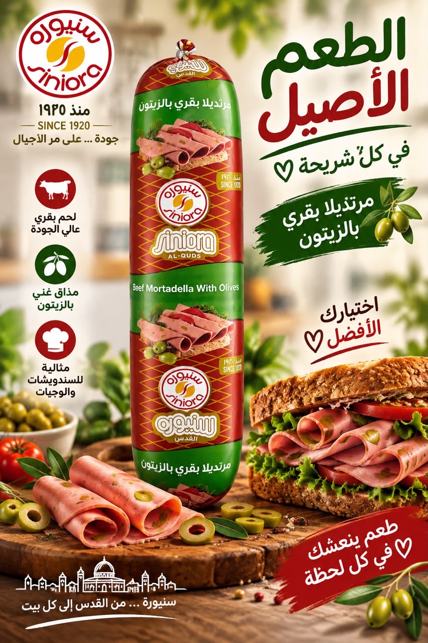 مرتديلا لحم سنيورة زيتون