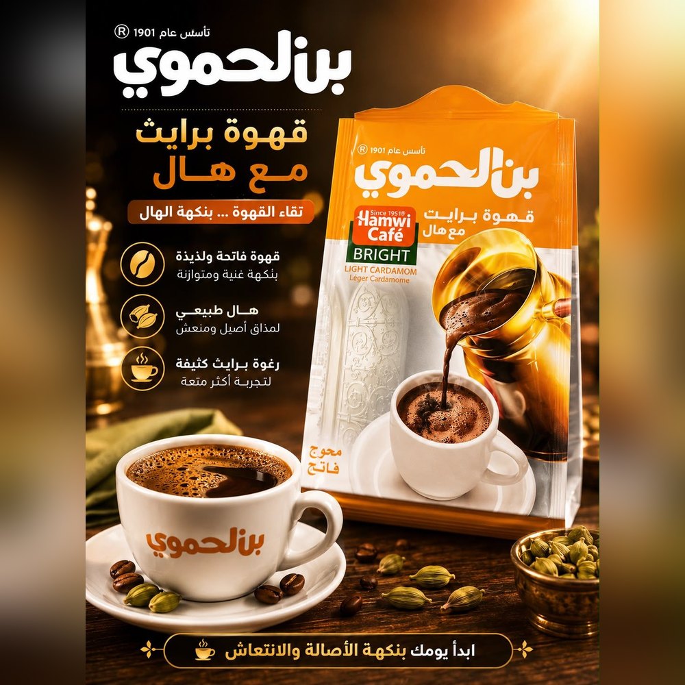 بن الحموي برتقالي قهوة برايت مع هيل 180غ