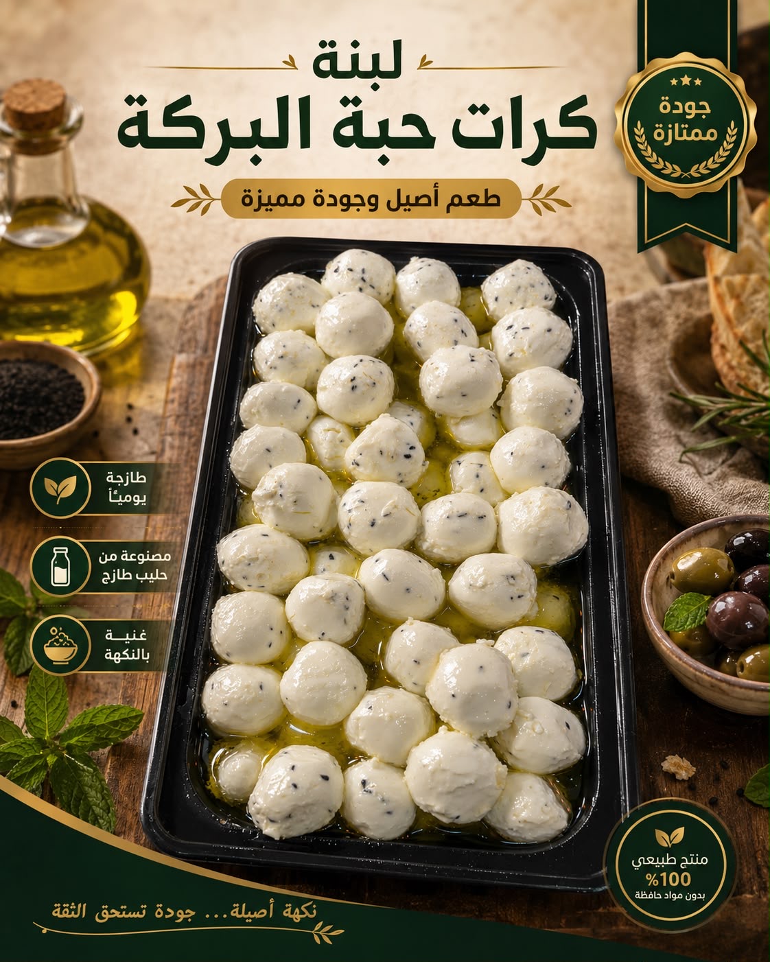 لبنة مدعبلة حبة البركة