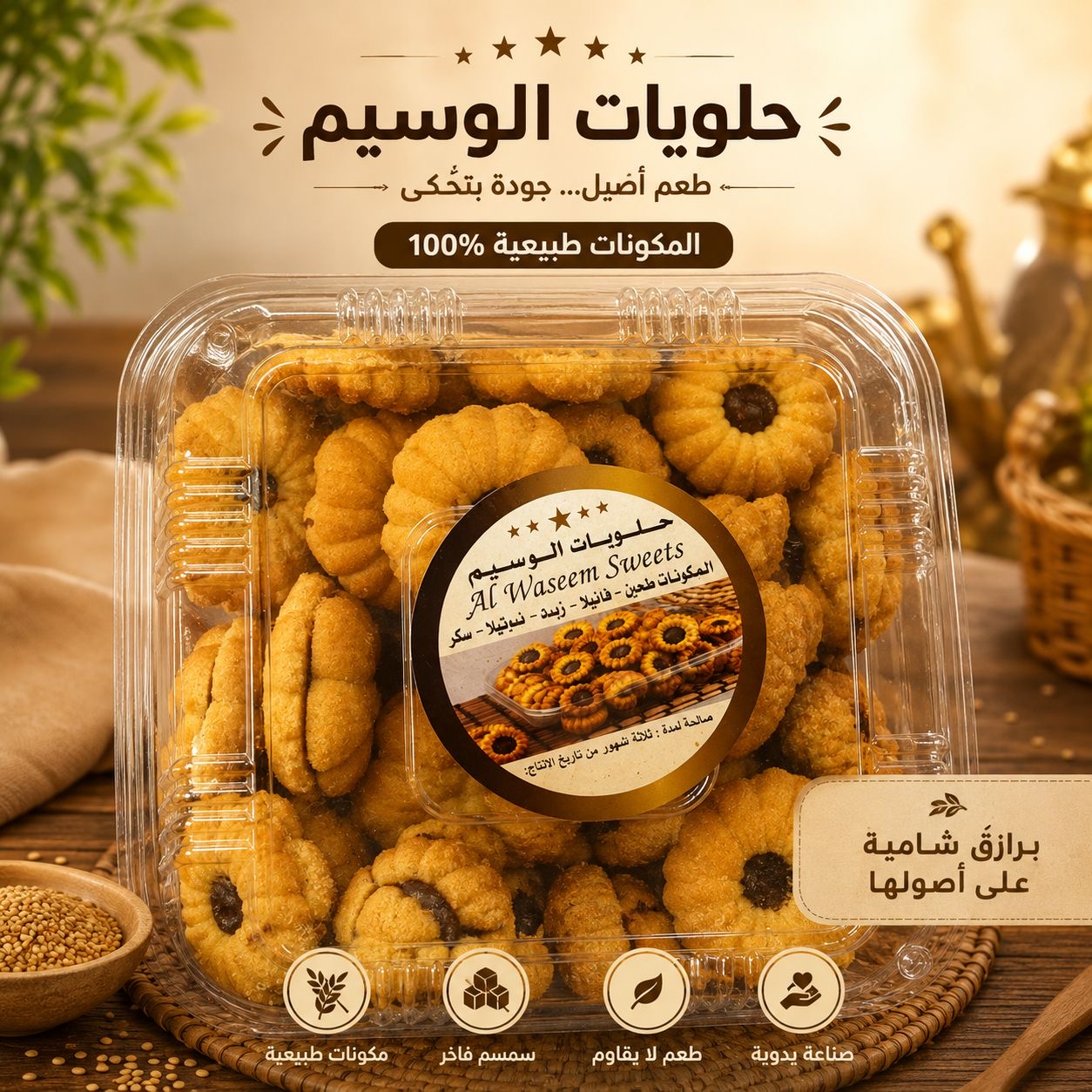 معمول تمر طابع الوسيم 500 غ