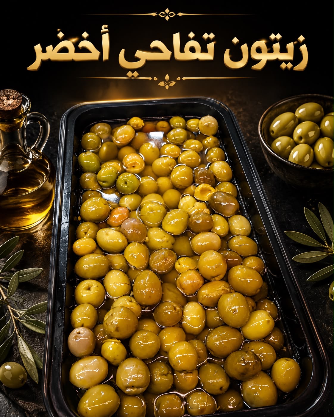 زيتون اخضر تفاحي