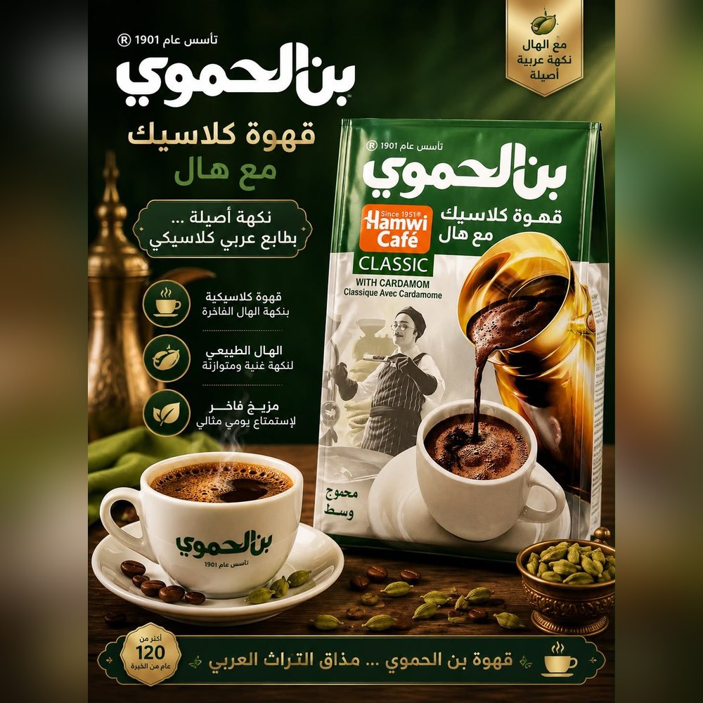 بن الحموي كلاسيك مع هيل لون اخضر 500غ