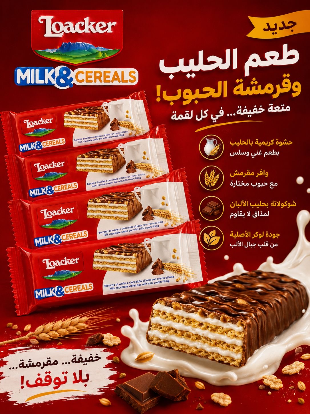لوكر حليب و قمح 25غ
