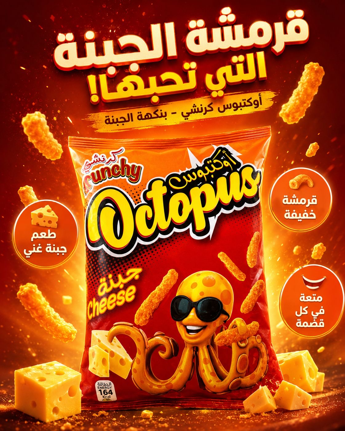 شيبس اوكتبوس جبنة 200 غ