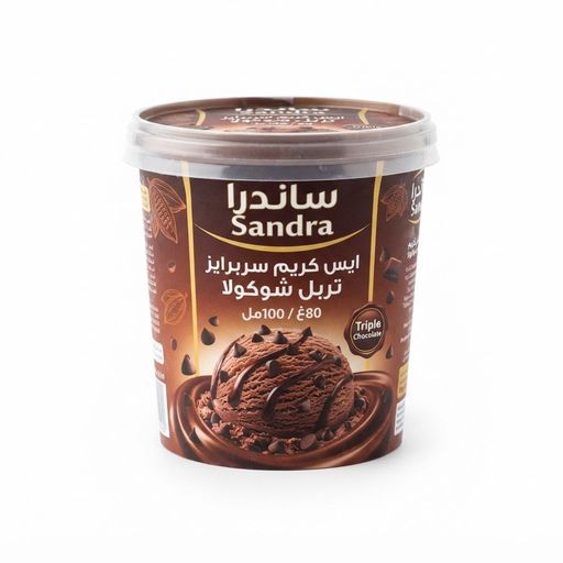 ساندرا ايس كريم سربرايز تربل شوكولا 80غ / 100مل
