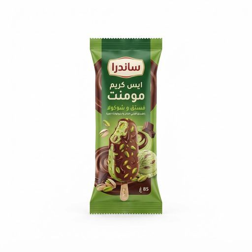 ساندرا ايس كريم مومنت فستق و شوكولا 85 غ