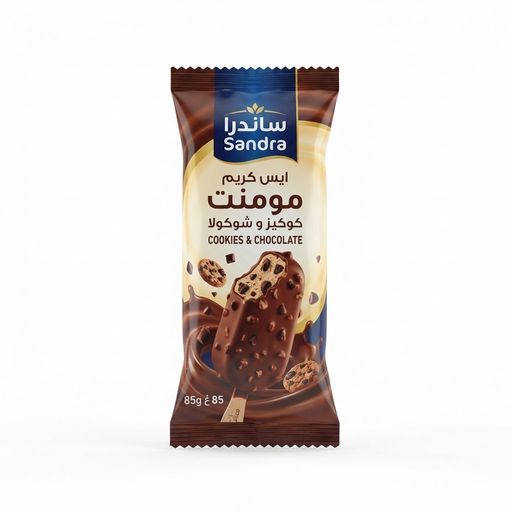 ساندرا ايس كريم مومنت كوكيز و شوكولا 85 غ