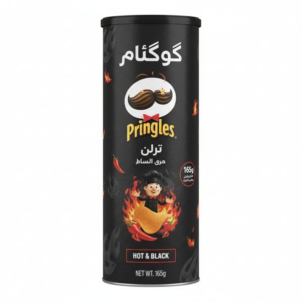 برينكلز حار لون اسود 165غ