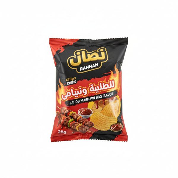 شيبس رنان لهلوب مشاوي بطعم الباربكيو 25 غ