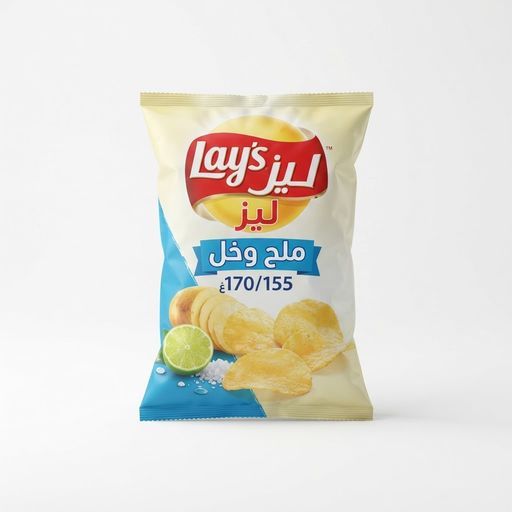 شيبس ليز ملح وخل 170/155 غ