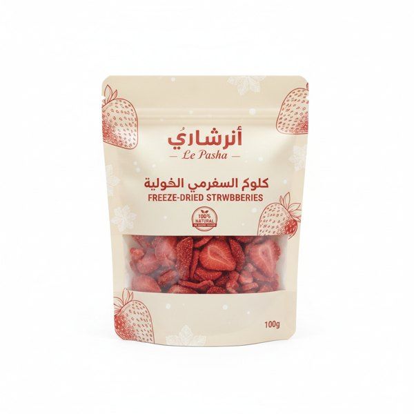 فراولة مجففة  لي باشا 100 غ