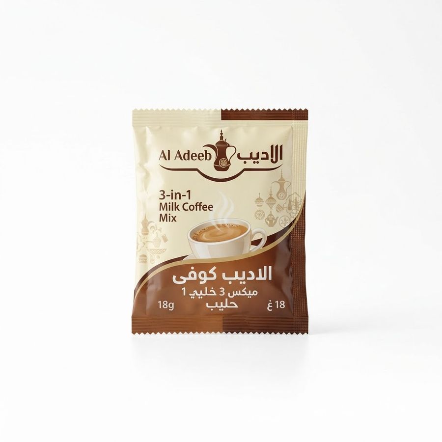 الاديب كوفى ميكس 3 في 1 حليب 18 غ