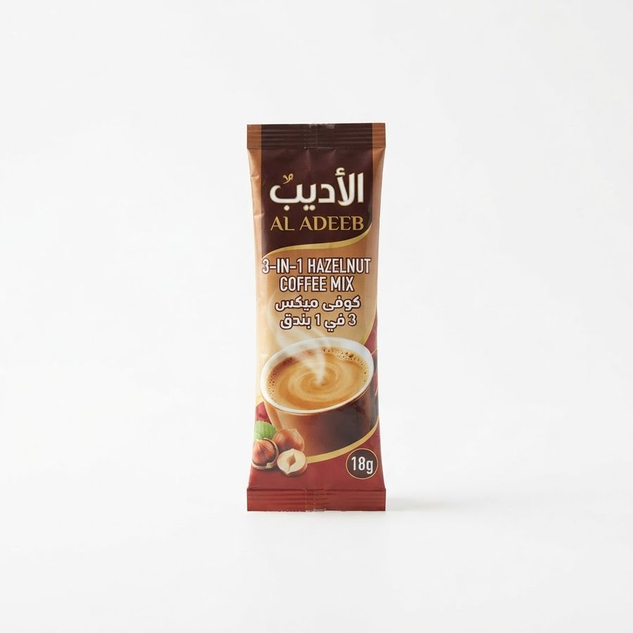 الاديب كوفى ميكس 3 في 1 بندق 18 غ