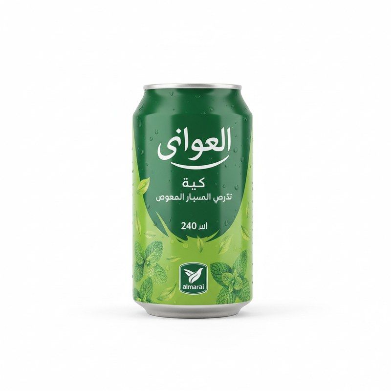 ايس تي شاي اخضر ونعناع مغربي المراعي 240 مل