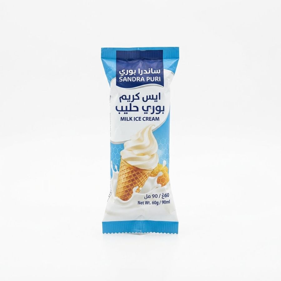 ساندرا ايس كريم بوري حليب 60غ / 90 مل
