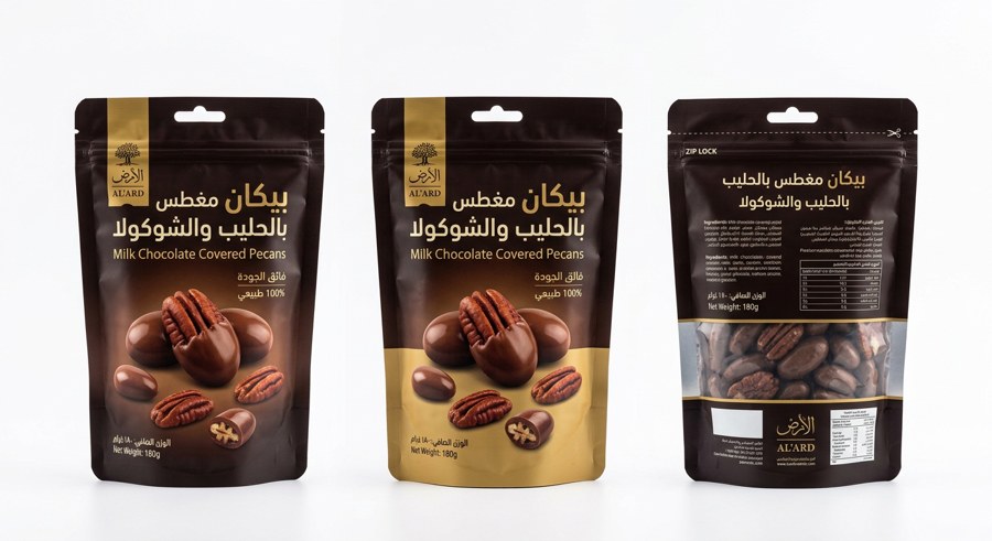 بيكان مغطس بالحليب والشوكولا