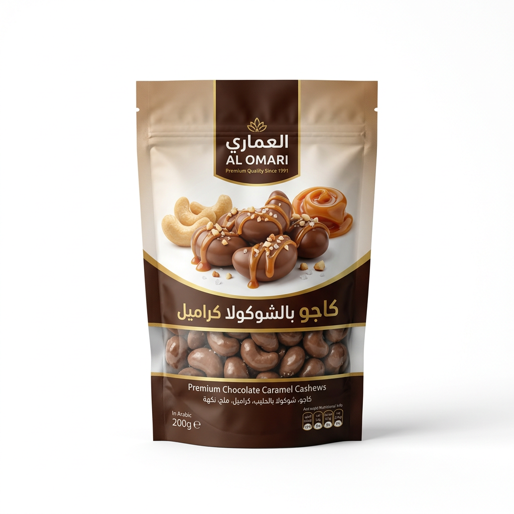 كاجو بالشوكولا كراميل