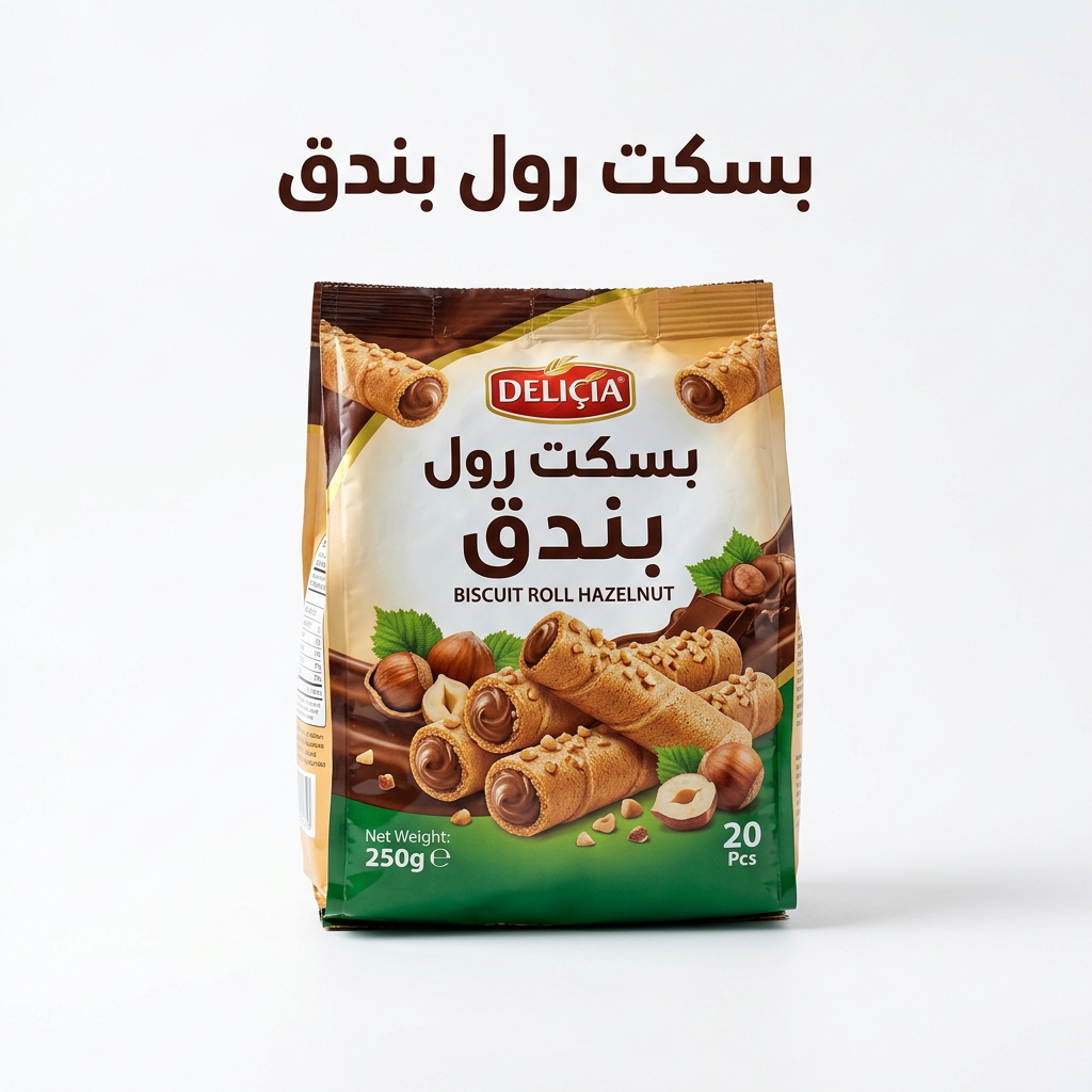 بسكت رول بندق