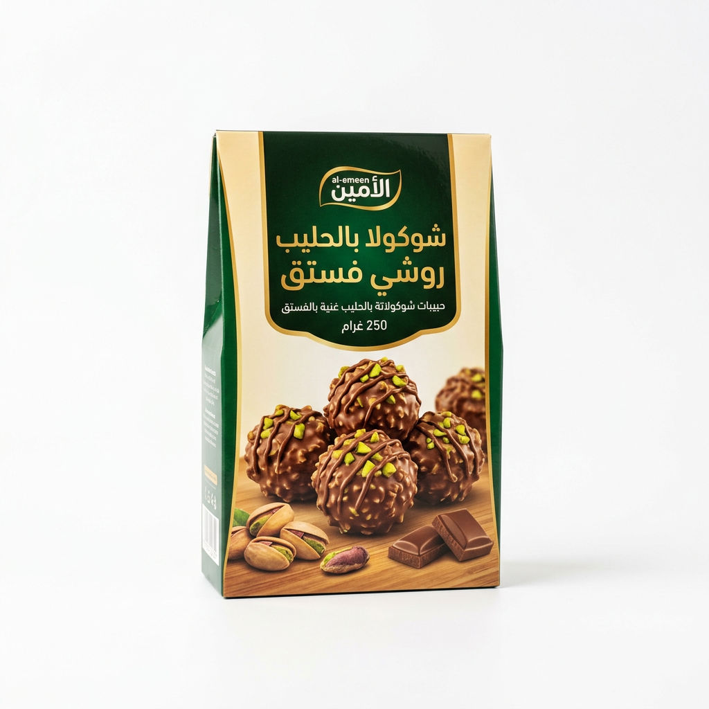 شوكولا بالحليب روشي فستق