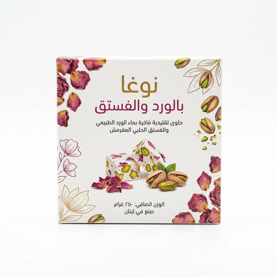 نوغا بالورد والفستق