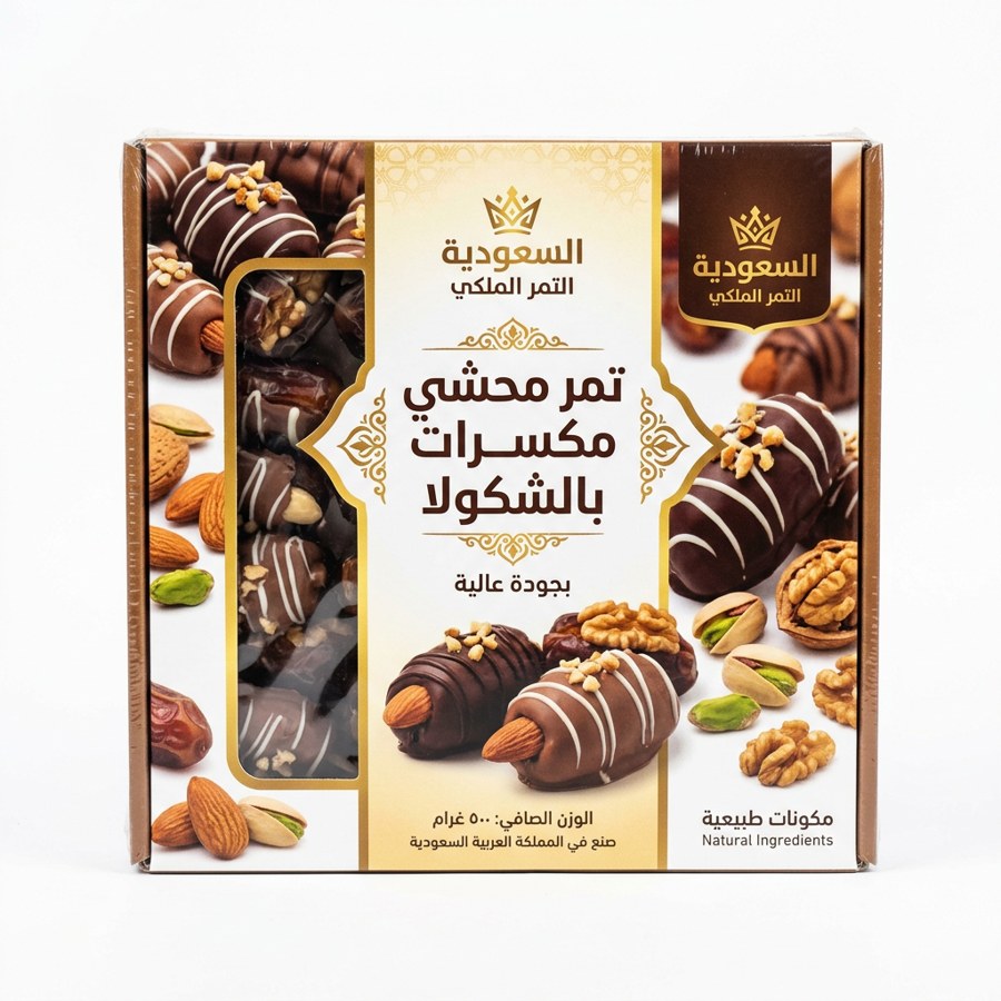 تمر محشي مكسرات بالشكولا