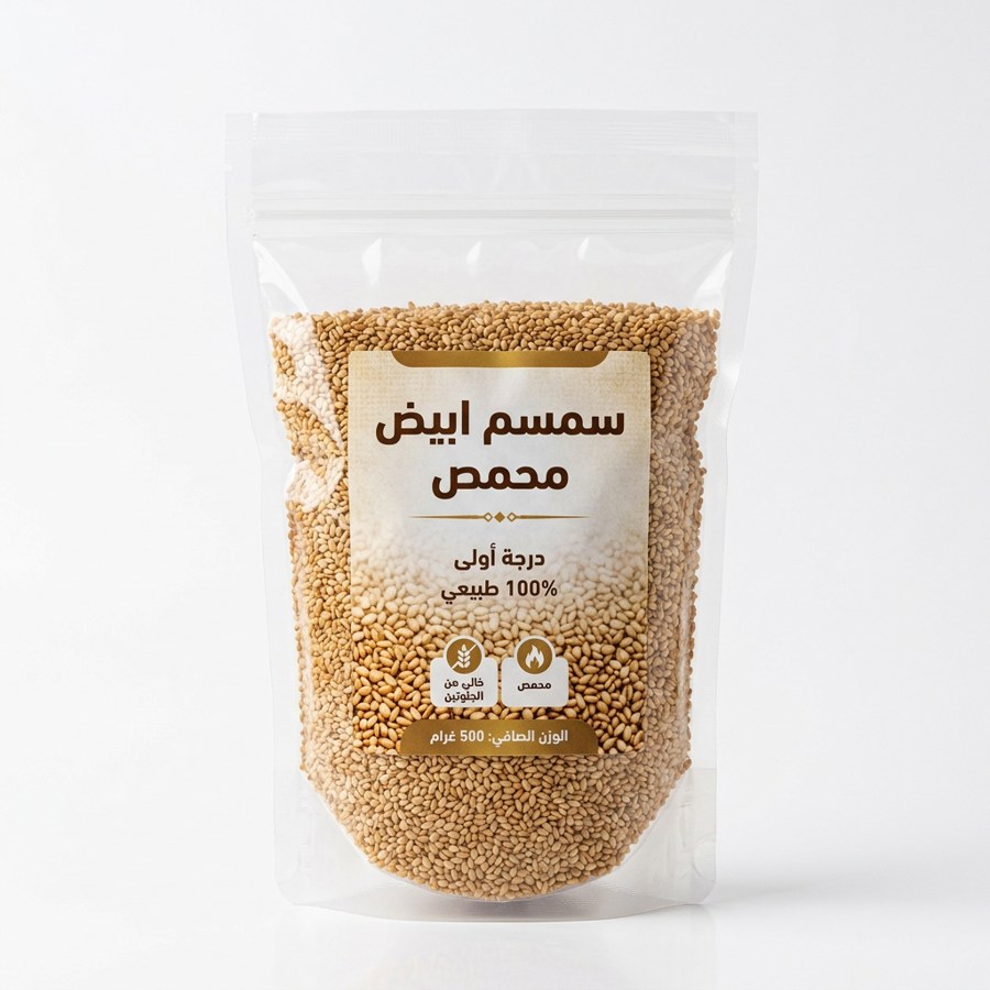 سمسم ابيض محمص