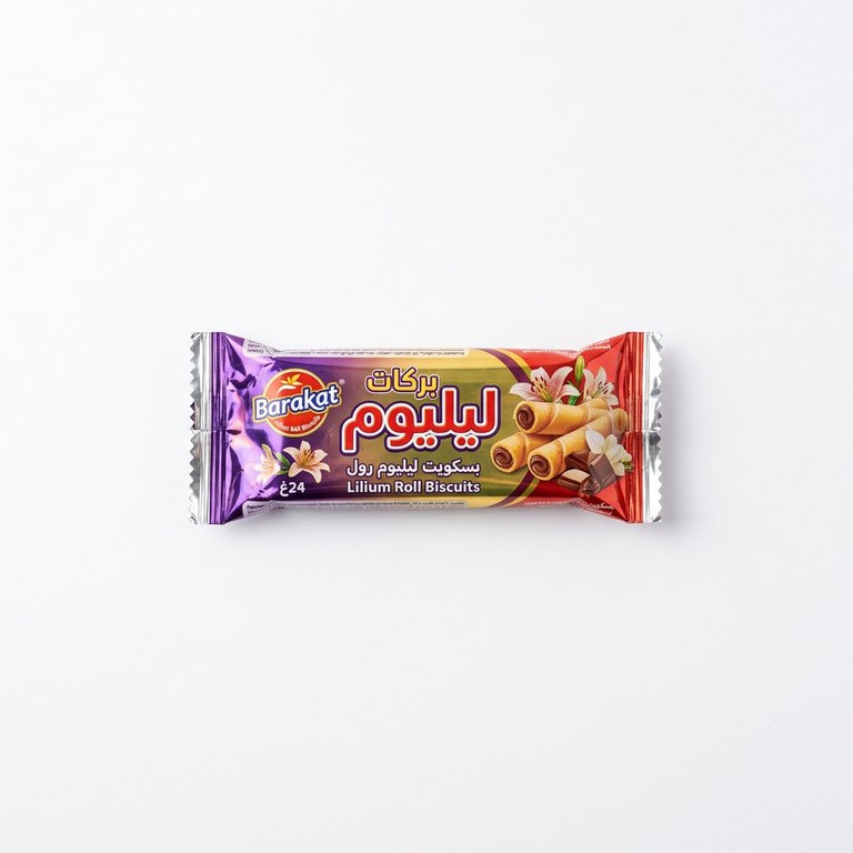 بسكويت بركات ليليوم رول 24غ
