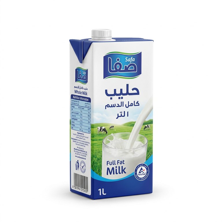 حليب كامل الدسم صفا 1 لتر
