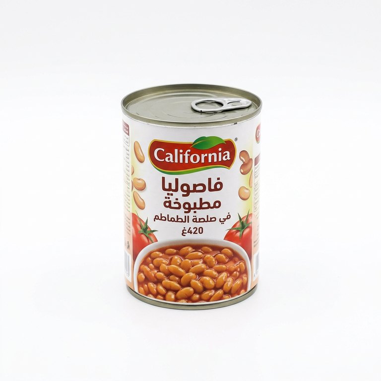 فاصوليا مطبوخة في صلصة الطماطم كاليفورنيا 420غ
