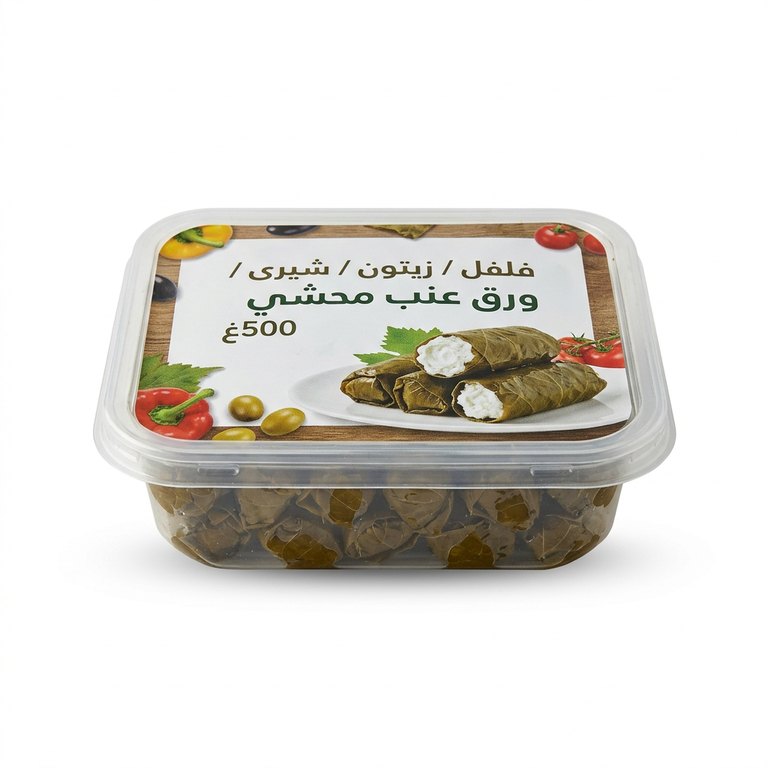 فلفل/ زيتون/ شيرى / ورق عنب محشي لبنة 500غ